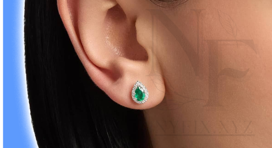 Blue Nile Emerald Halo Earrings